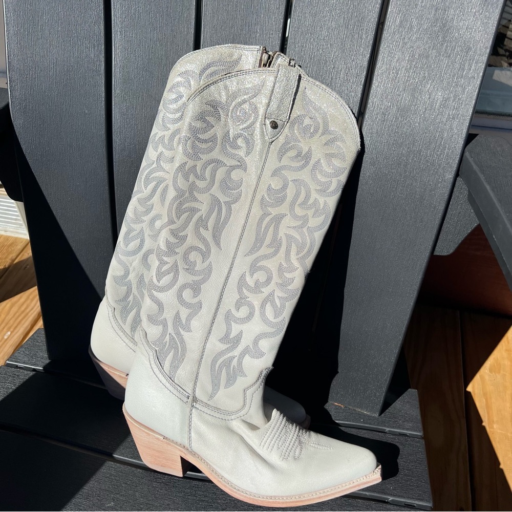 Liberty Black Allie Nite Life White/Beige Cowgirl Boots - Picture 5 of 10